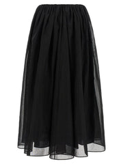 Brunello Cucinelli Black Cotton Mini Skirt