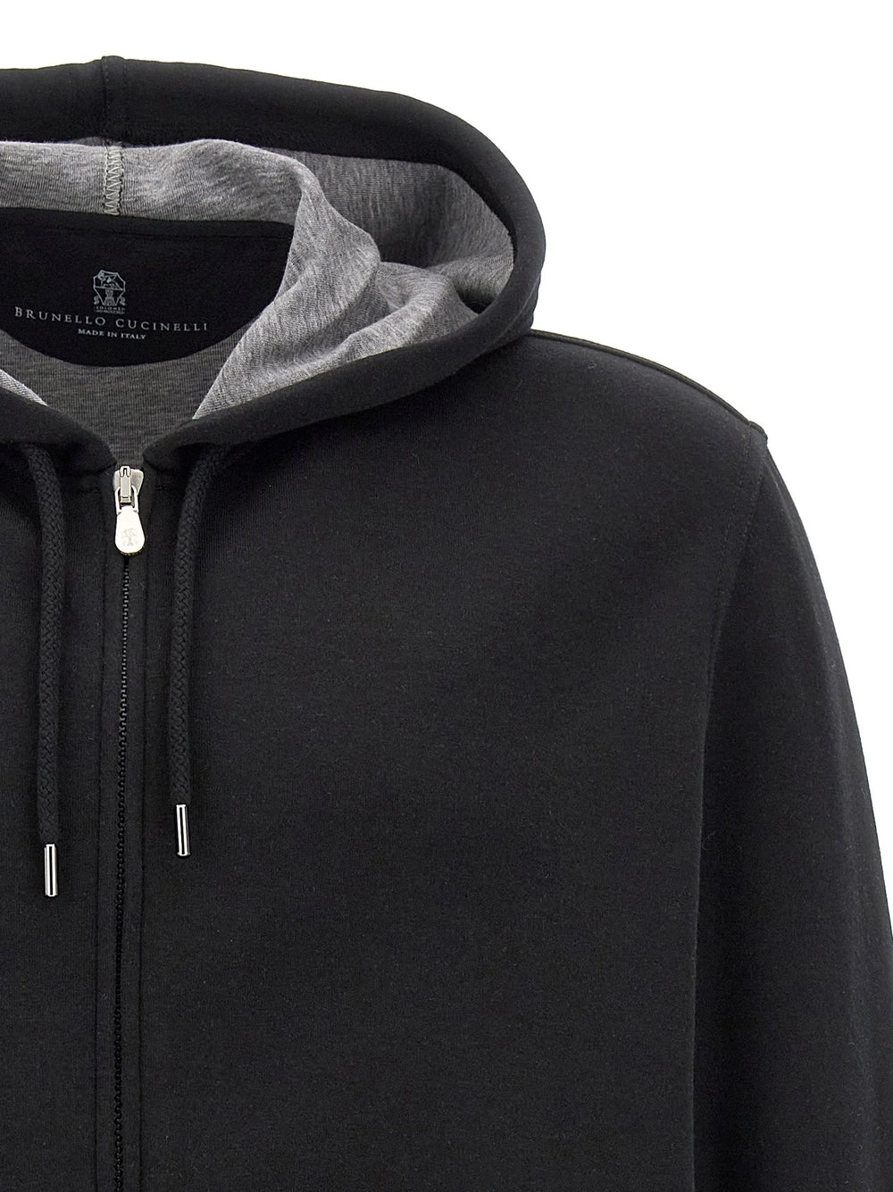 Brunello Cucinelli Black Cotton Sweatshirt