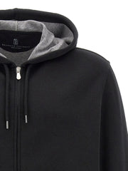 Brunello Cucinelli Black Cotton Sweatshirt