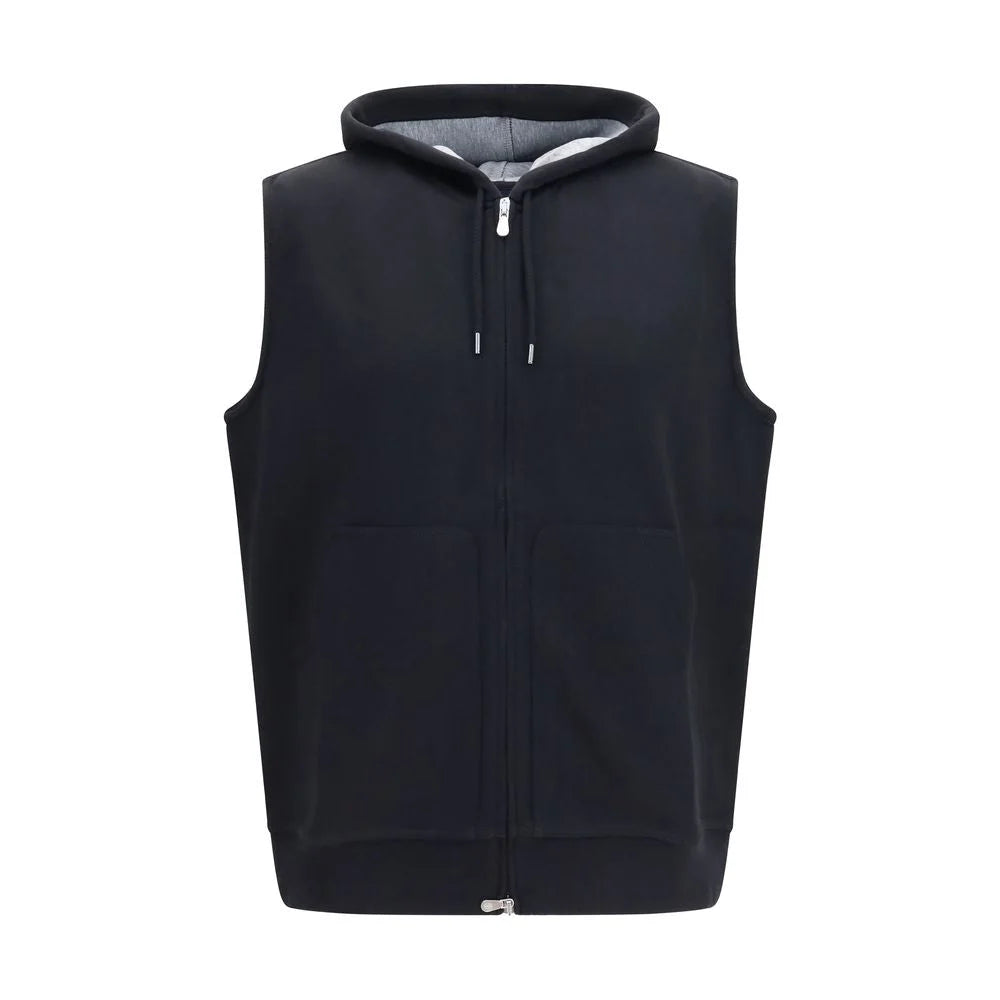 Brunello Cucinelli Black Cotton Sweatshirt