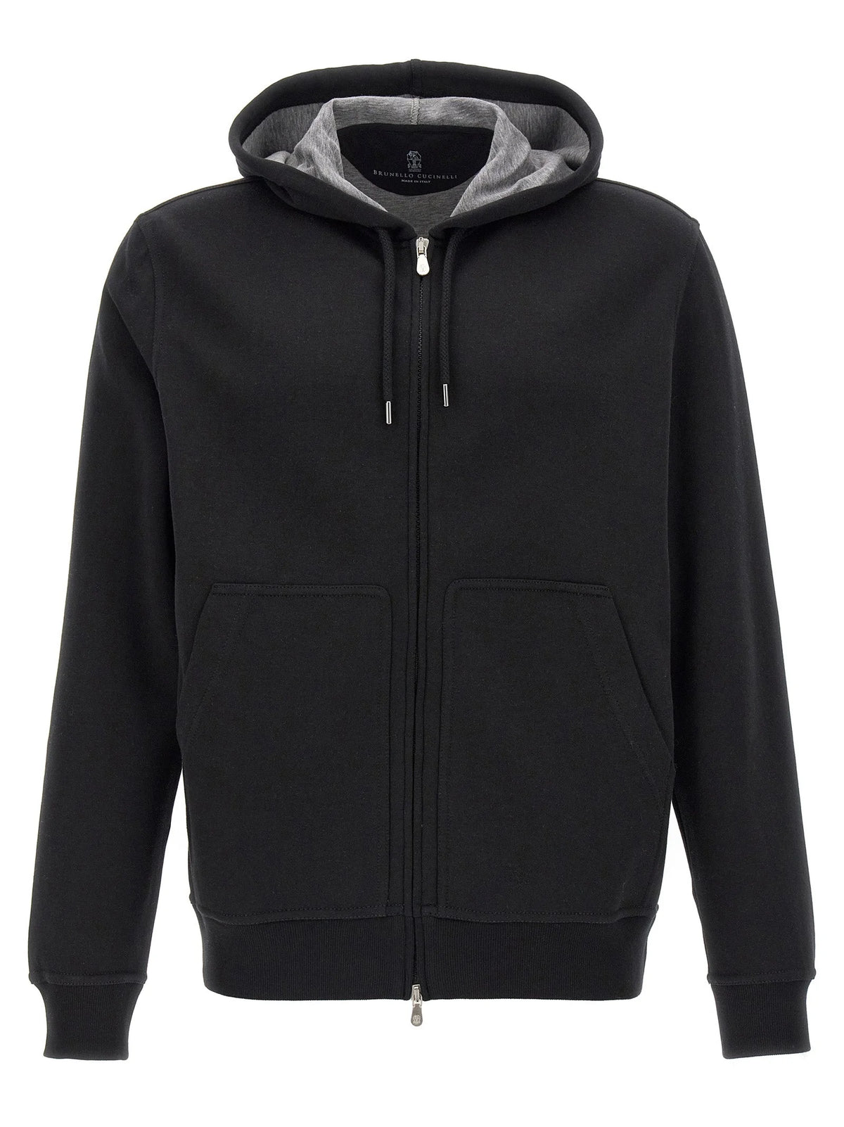 Brunello Cucinelli Black Cotton Sweatshirt