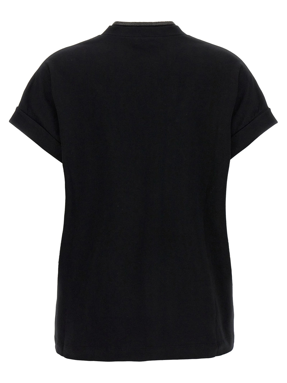 Brunello Cucinelli Black Cotton T-Shirt