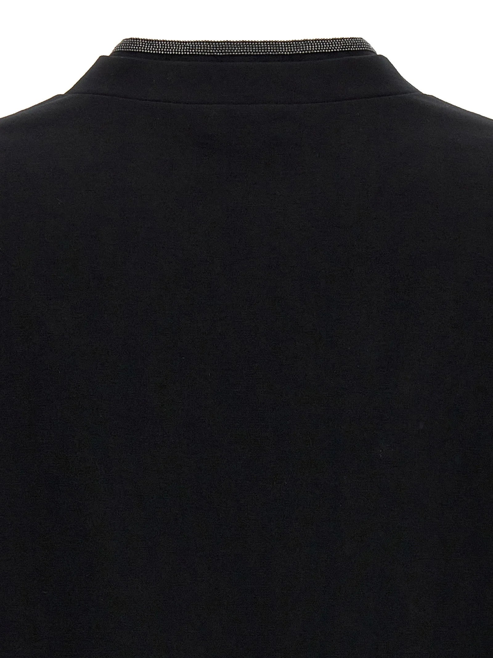 Brunello Cucinelli Black Cotton T-Shirt