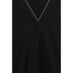 Brunello Cucinelli Black Cotton T-Shirt