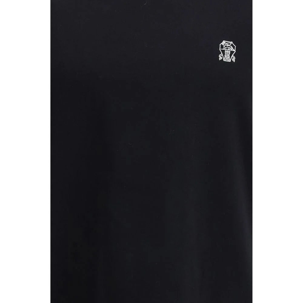 Brunello Cucinelli Black Cotton T-Shirt - XS