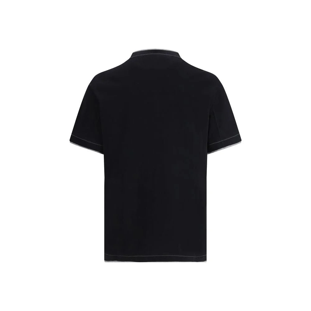 Brunello Cucinelli Black Cotton T-Shirt - XS
