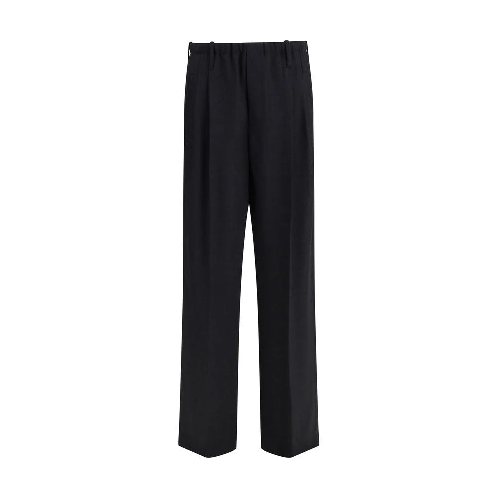 Brunello Cucinelli Black Fleece Wool Casual Pants - IT44 | L