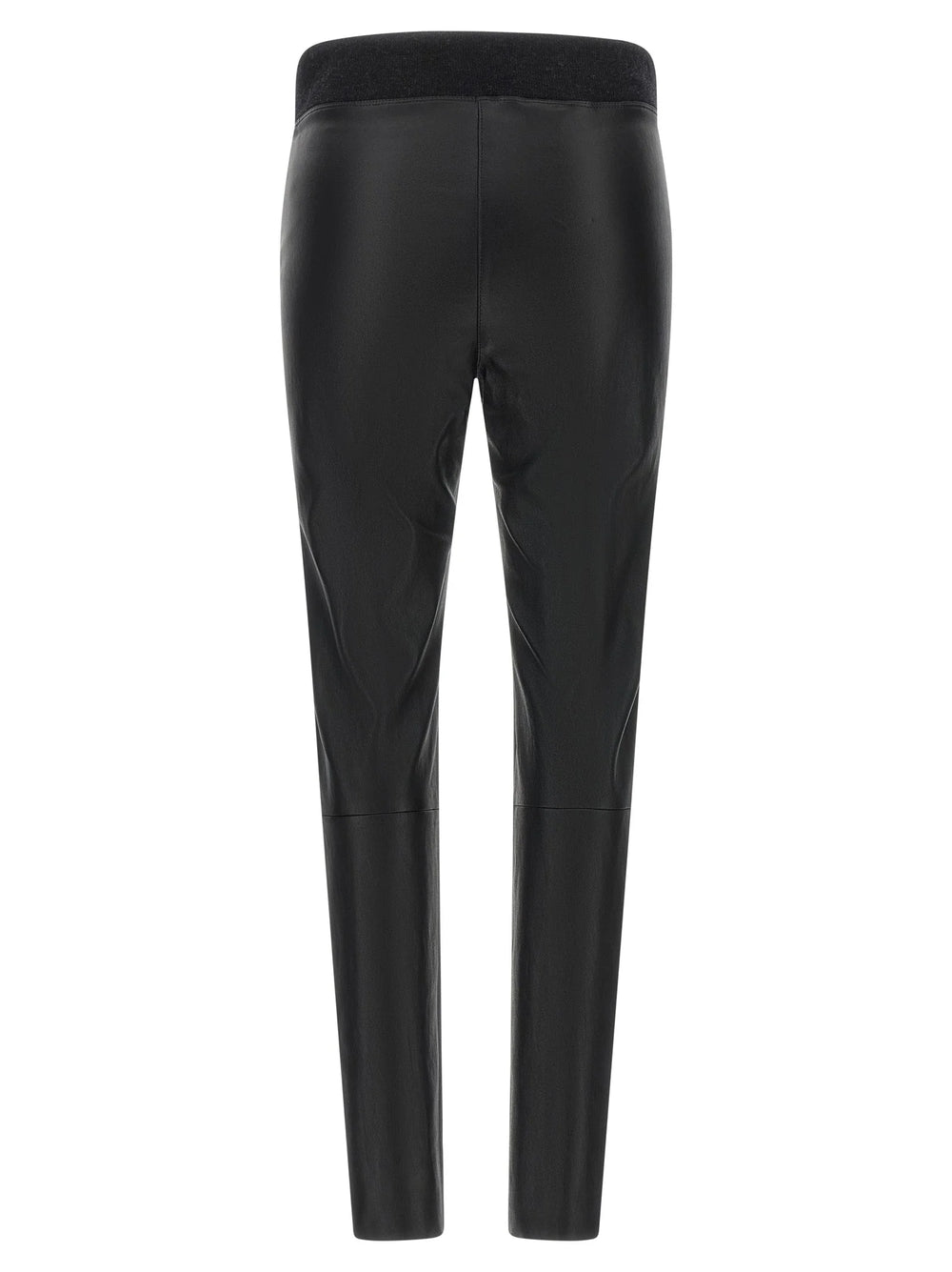Brunello Cucinelli Black Lamb Leather Leggings