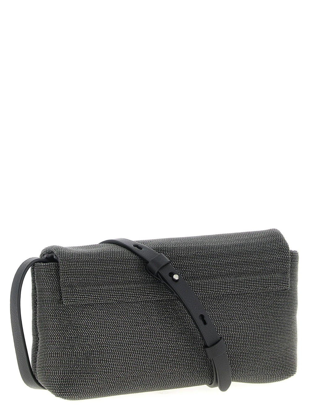 Brunello Cucinelli Black Leather Clutch Bag