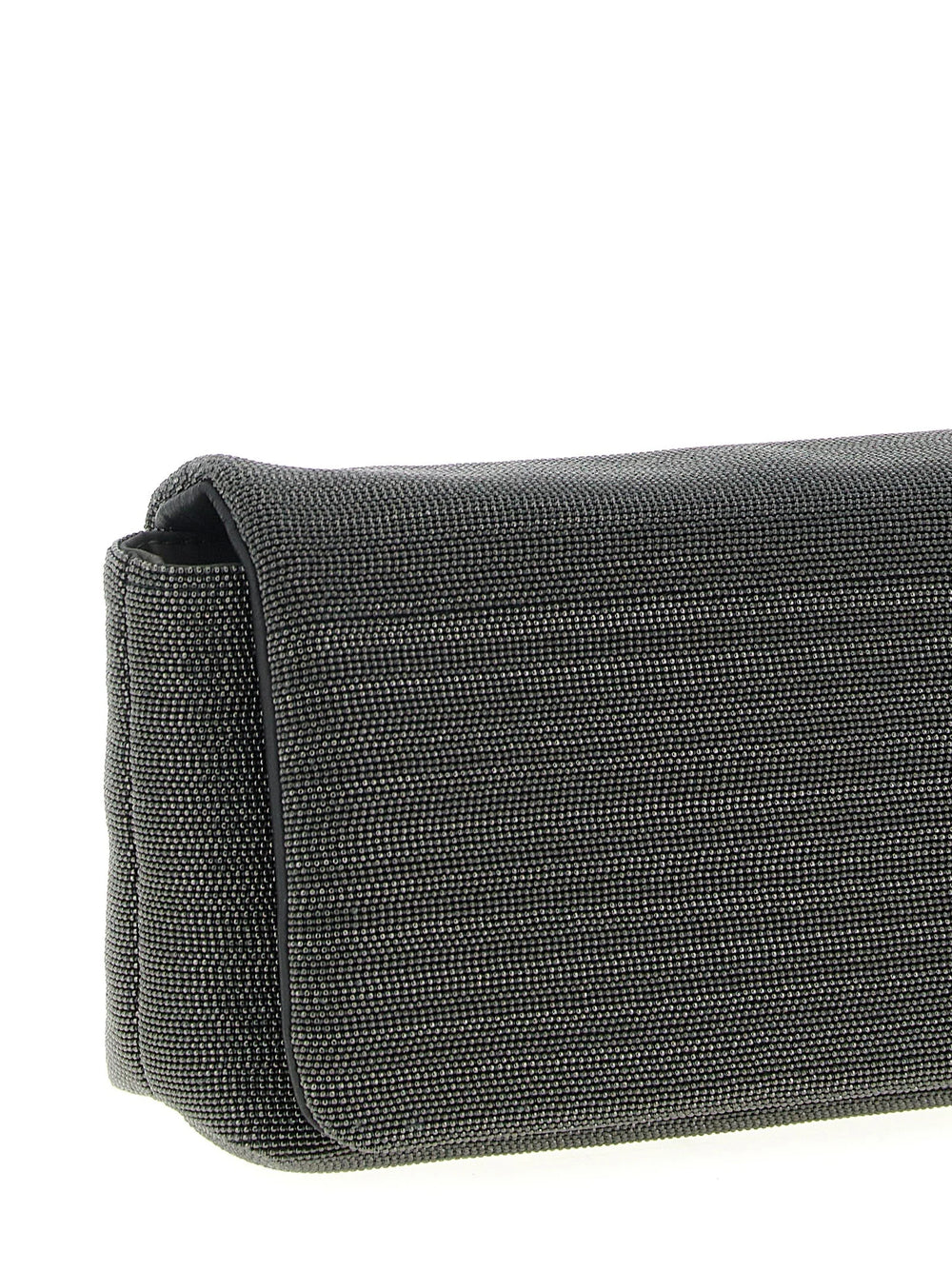 Brunello Cucinelli Black Leather Clutch Bag