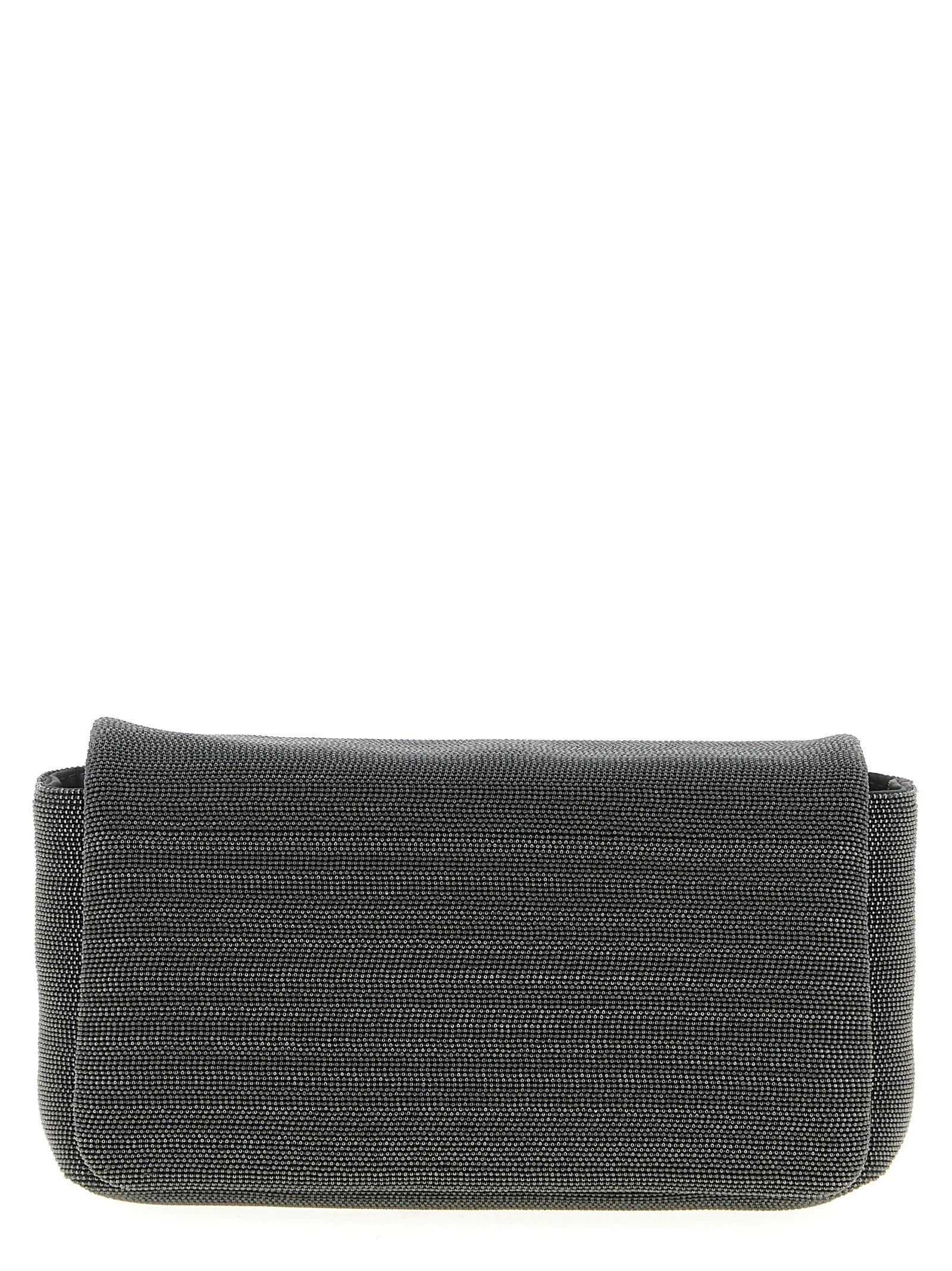 Brunello Cucinelli Black Leather Clutch Bag