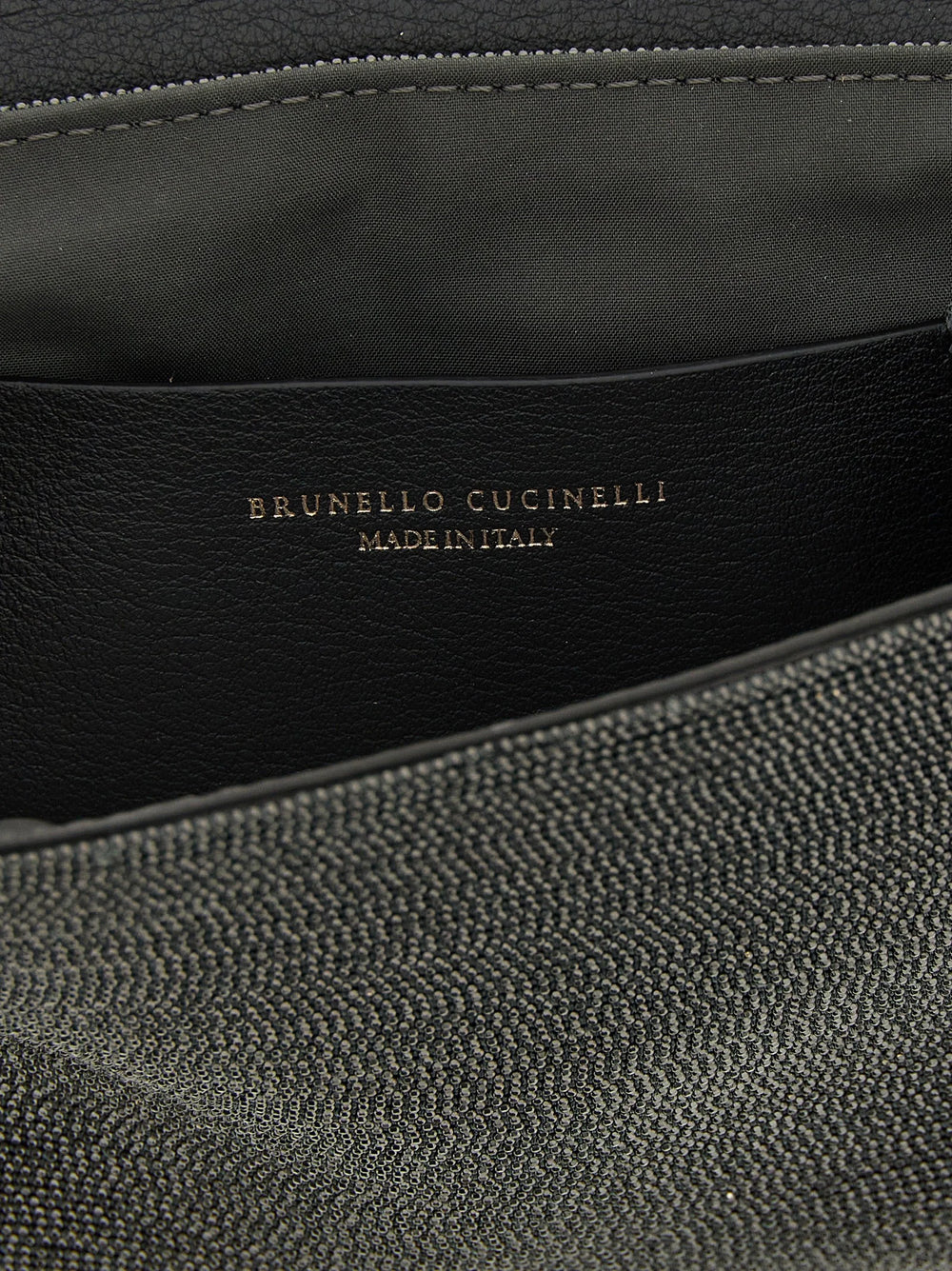 Brunello Cucinelli Black Leather Clutch Bag