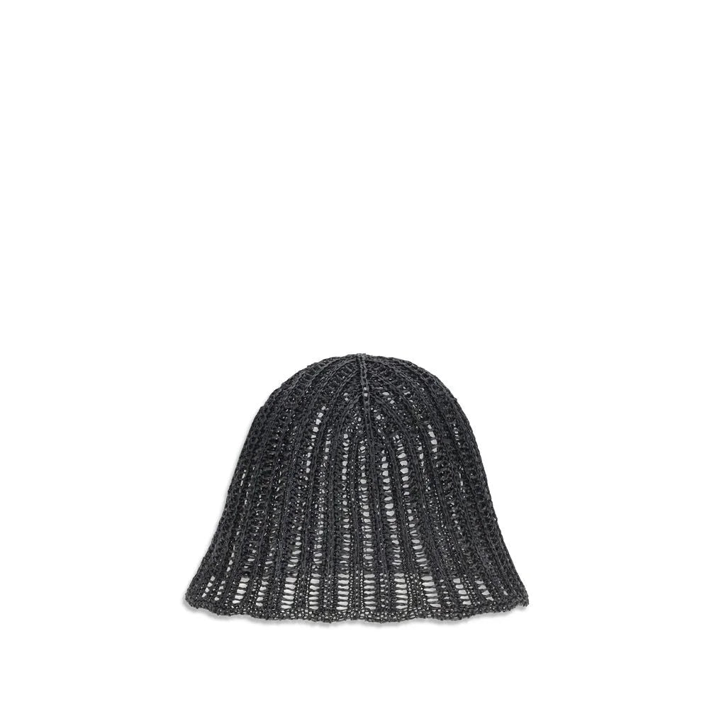 Brunello Cucinelli Black Raffia Hat - S