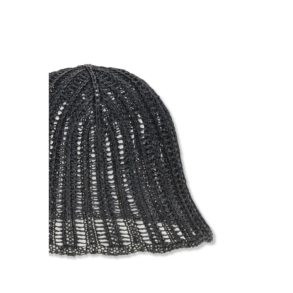 Brunello Cucinelli Black Raffia Hat - S