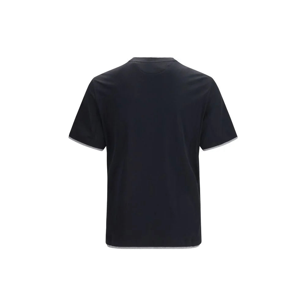 Brunello Cucinelli Black Silk T-Shirt
