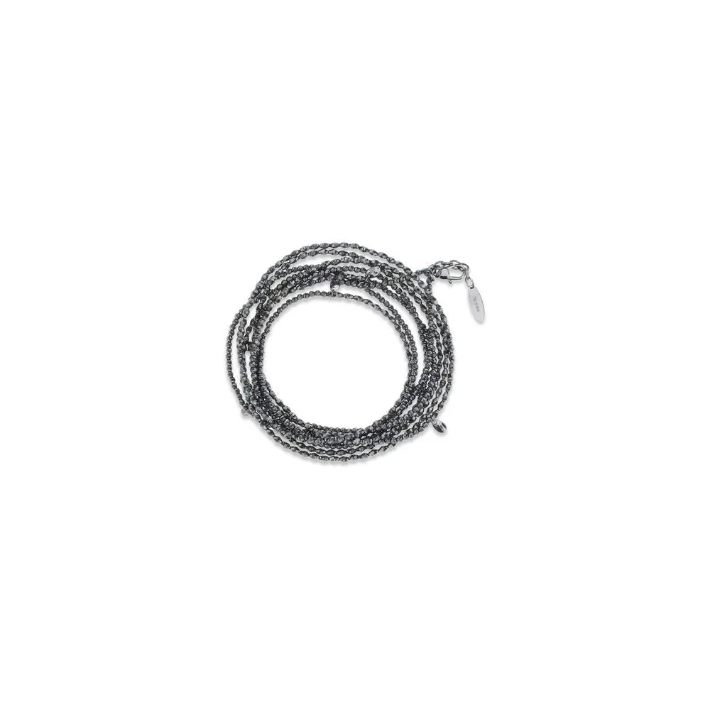 Brunello Cucinelli Black Silver Bracelet - One Size