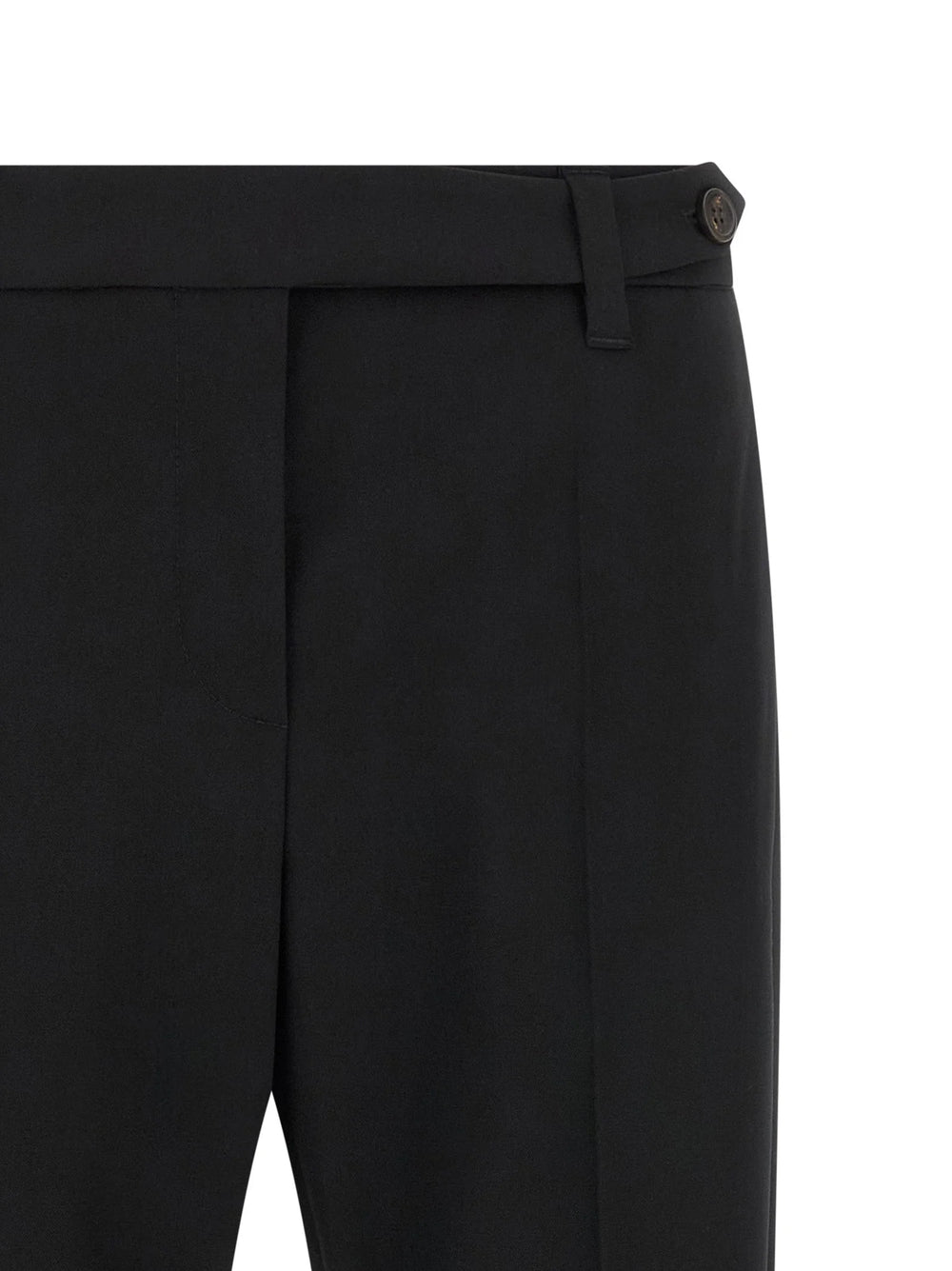 Brunello Cucinelli Black Virgin Wool Dress Pants