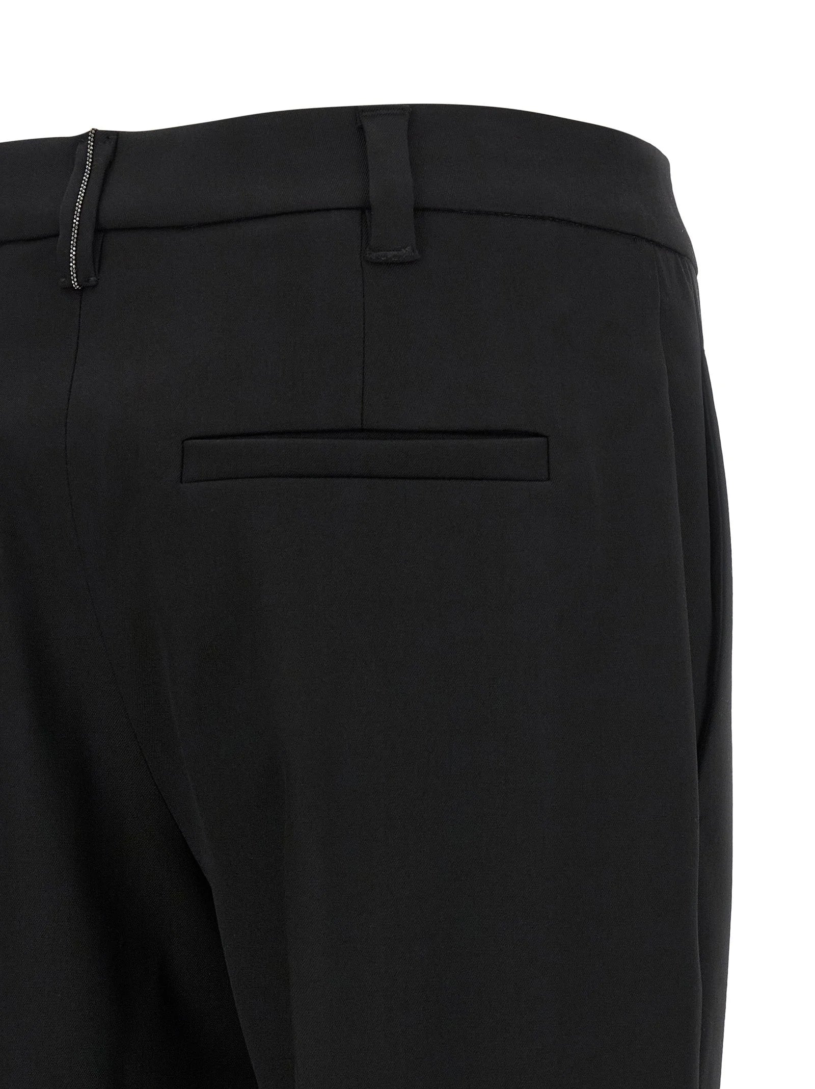 Brunello Cucinelli Black Virgin Wool Dress Pants