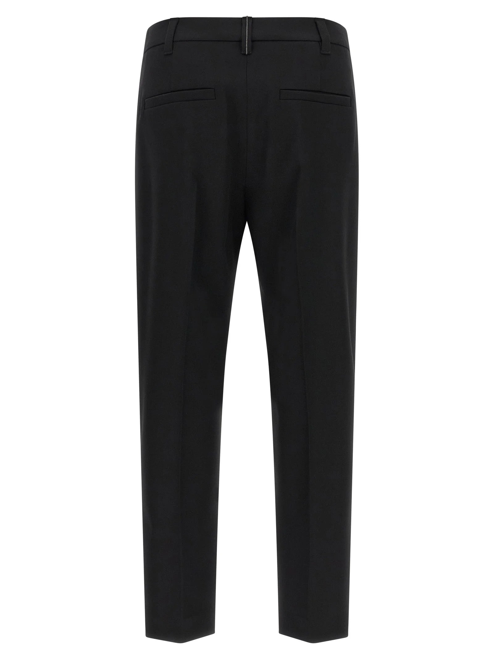 Brunello Cucinelli Black Virgin Wool Dress Pants