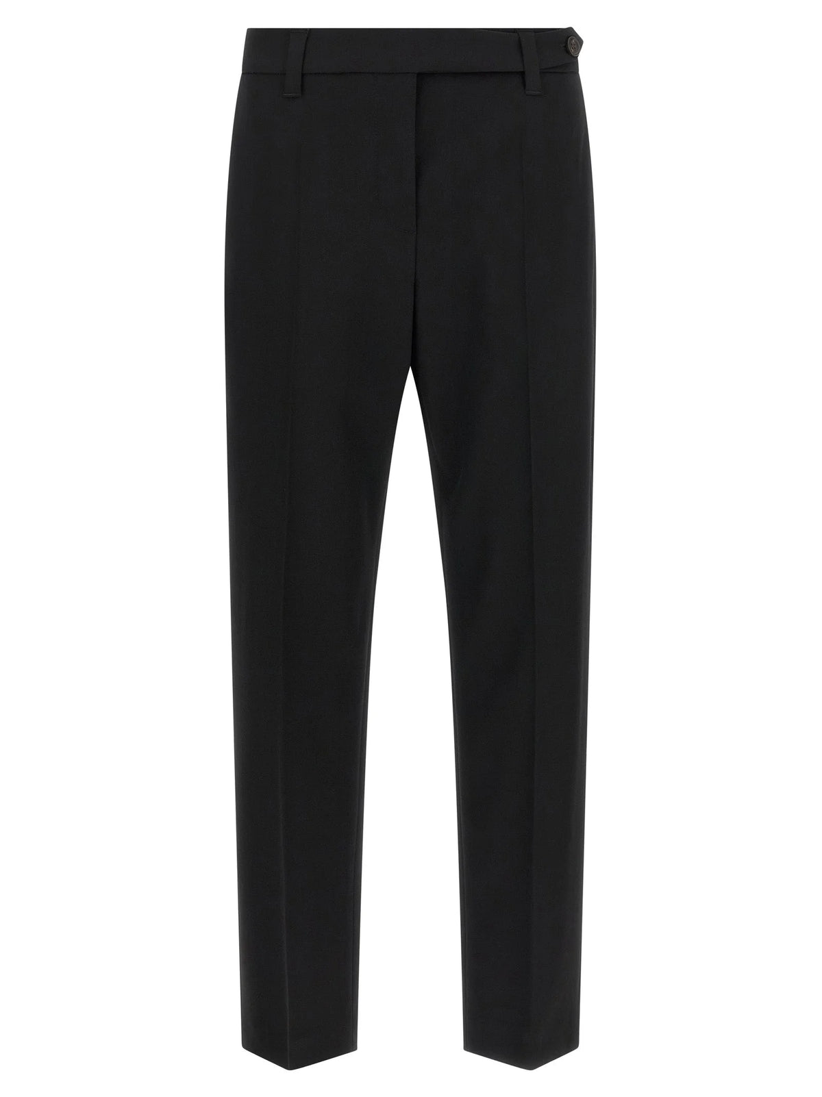 Brunello Cucinelli Black Virgin Wool Dress Pants