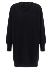 Brunello Cucinelli Black Virgin Wool Short Dress