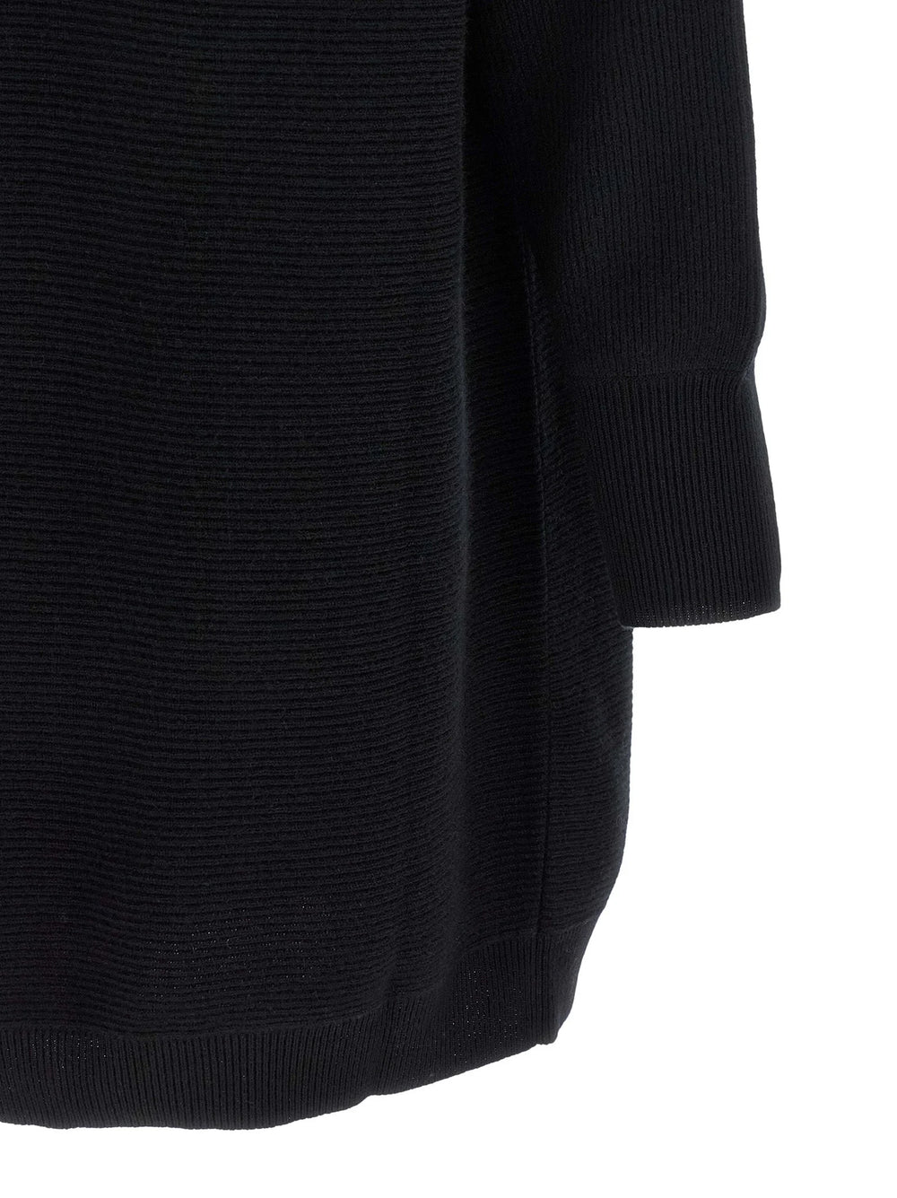Brunello Cucinelli Black Virgin Wool Short Dress
