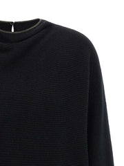 Brunello Cucinelli Black Virgin Wool Short Dress