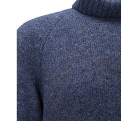Brunello Cucinelli Blue Alpaca Leather Turtleneck - IT50 | L