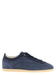 Brunello Cucinelli Blue Calfskin Low Top Sneakers