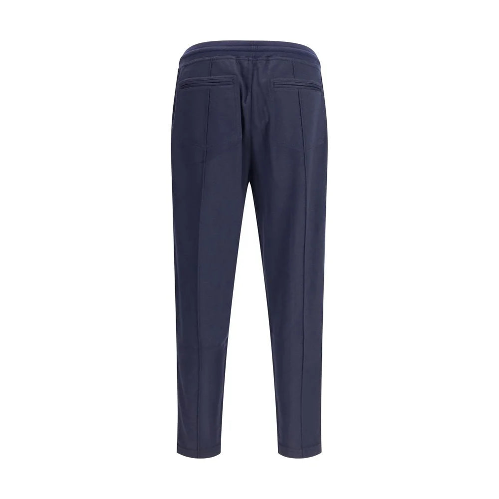 Brunello Cucinelli Blue Cashmere Athletic Pants - XL