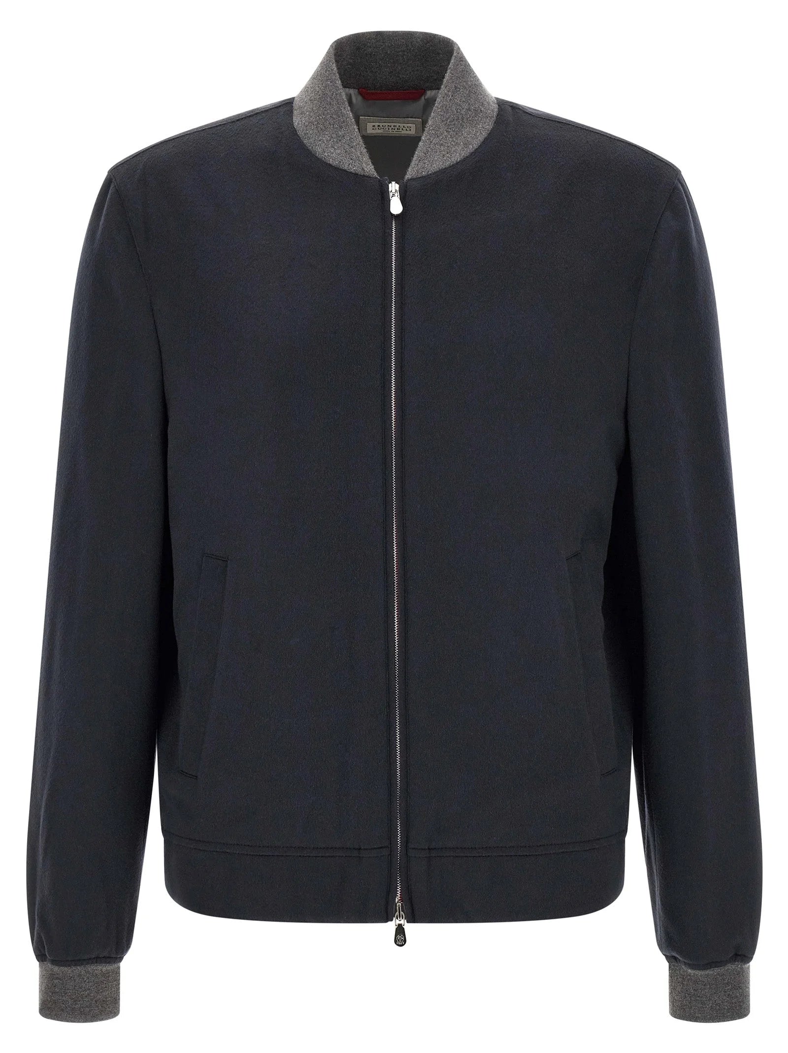 Brunello Cucinelli Blue Cashmere Bomber