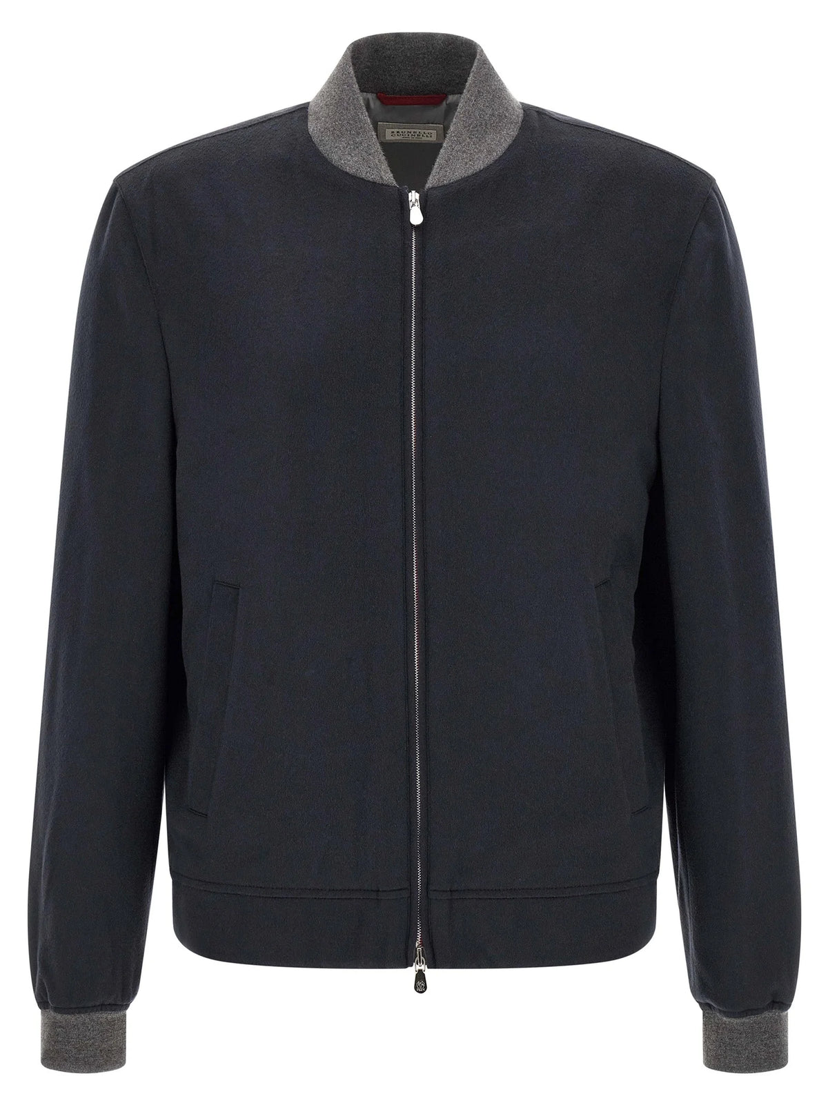 Brunello Cucinelli Blue Cashmere Bomber