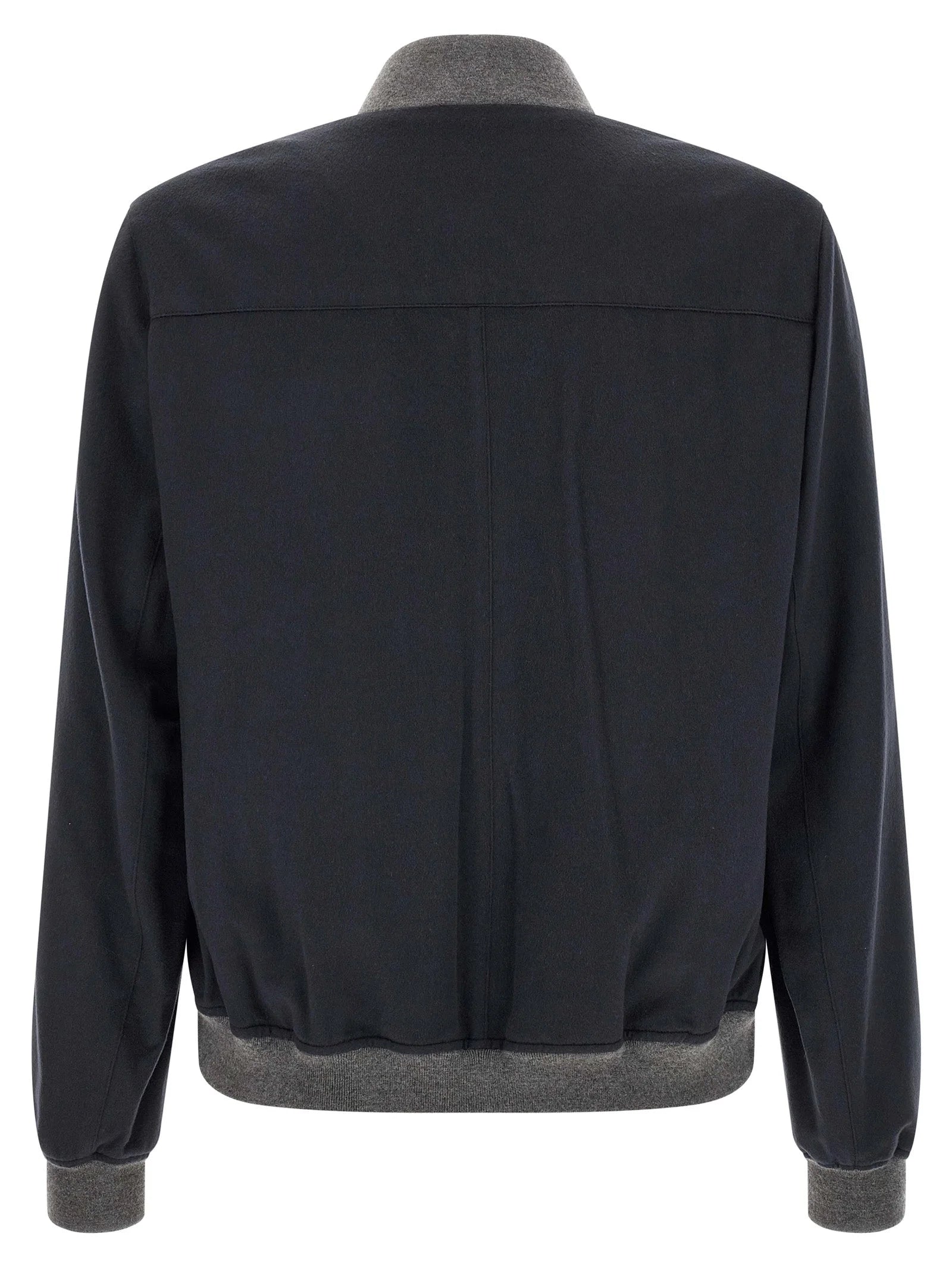 Brunello Cucinelli Blue Cashmere Bomber