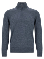Brunello Cucinelli Blue Cashmere Cardigan
