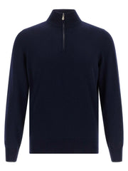 Brunello Cucinelli Blue Cashmere Cardigan