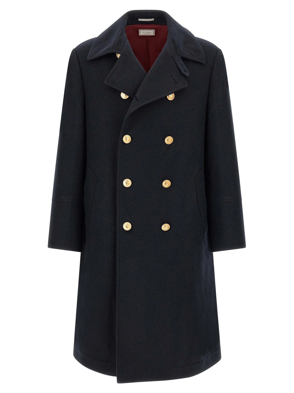 Brunello Cucinelli Blue Cashmere Coat