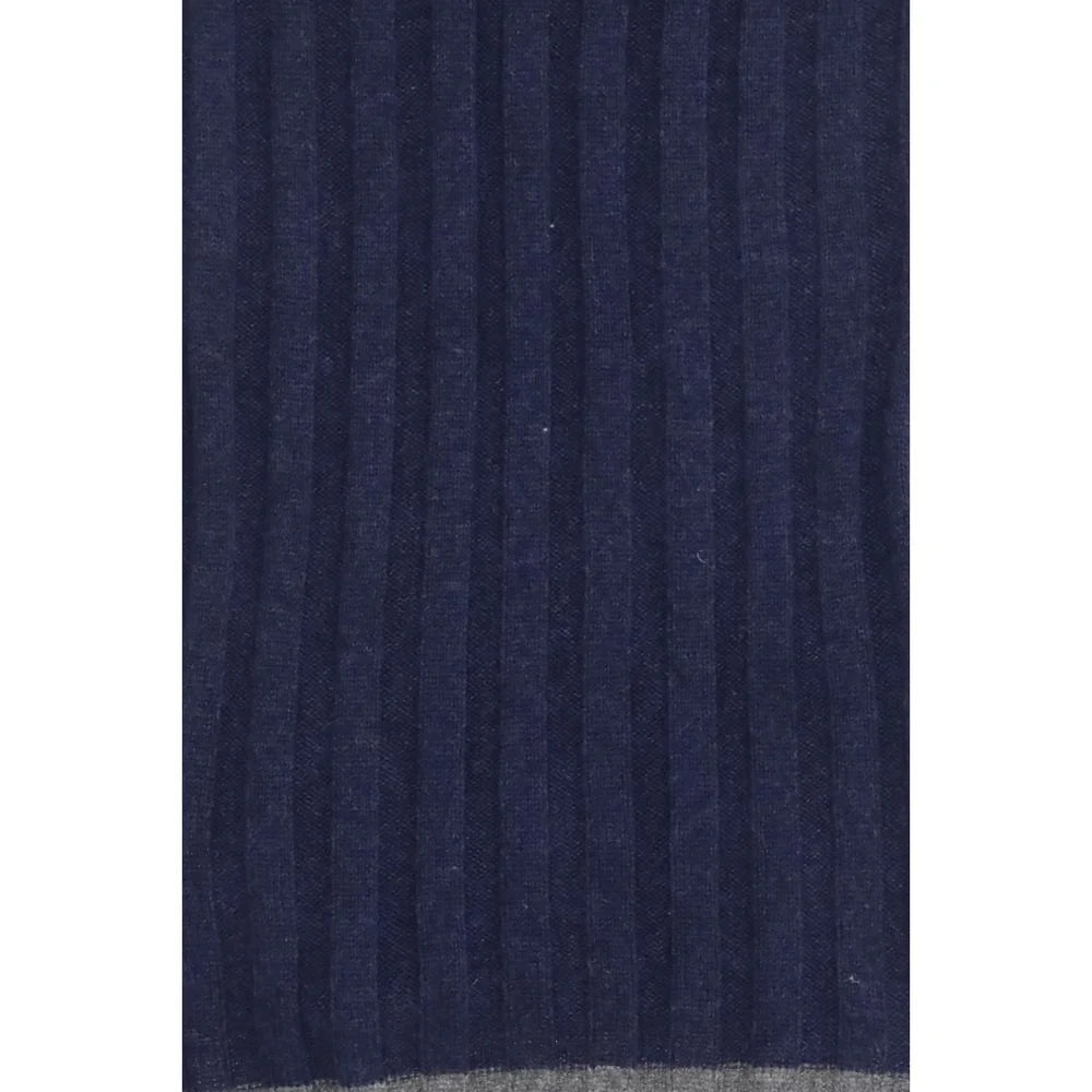 Brunello Cucinelli Blue Cashmere Foulard