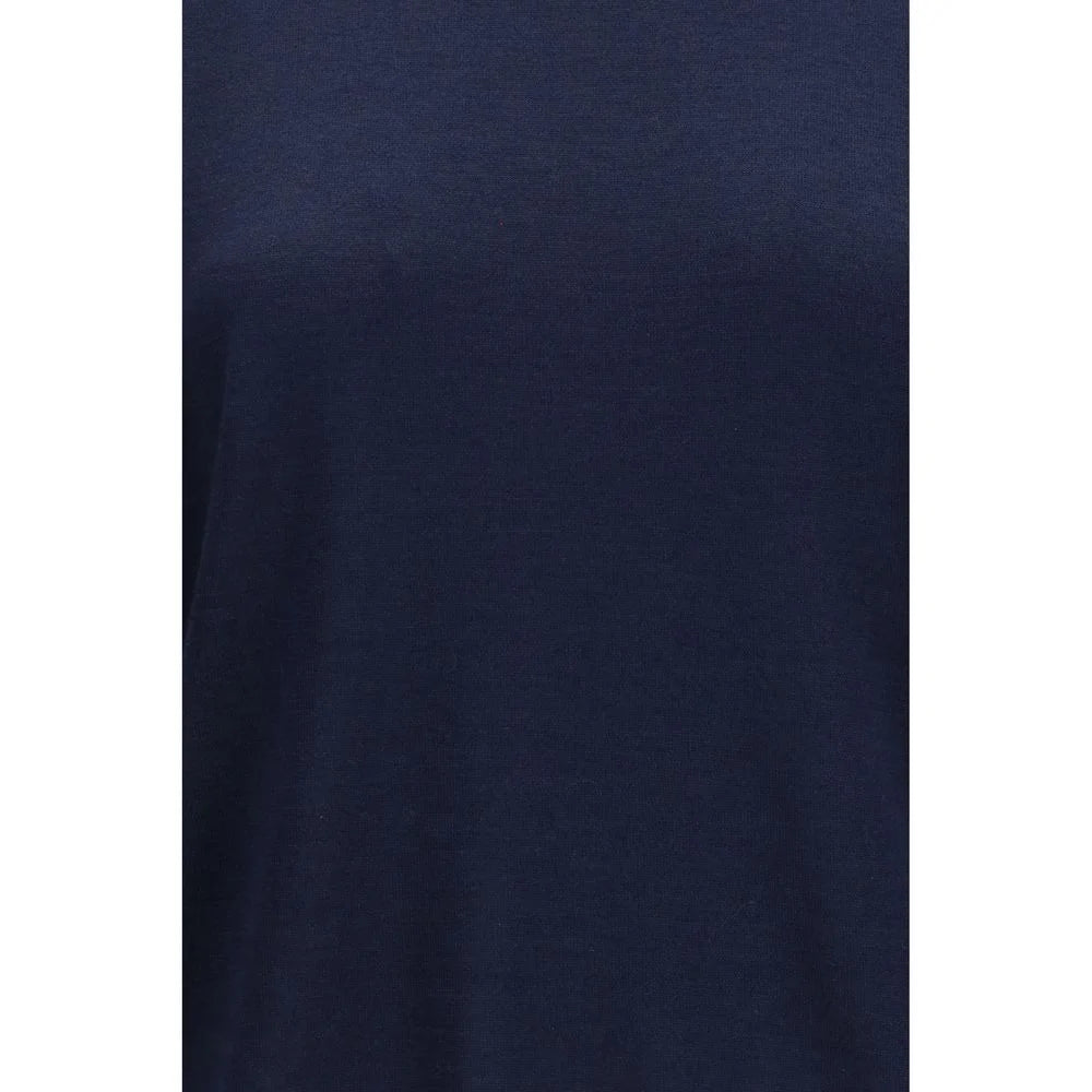Brunello Cucinelli Blue Cashmere Sleeveles Sweater