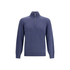 Brunello Cucinelli Blue Cashmere Sweater