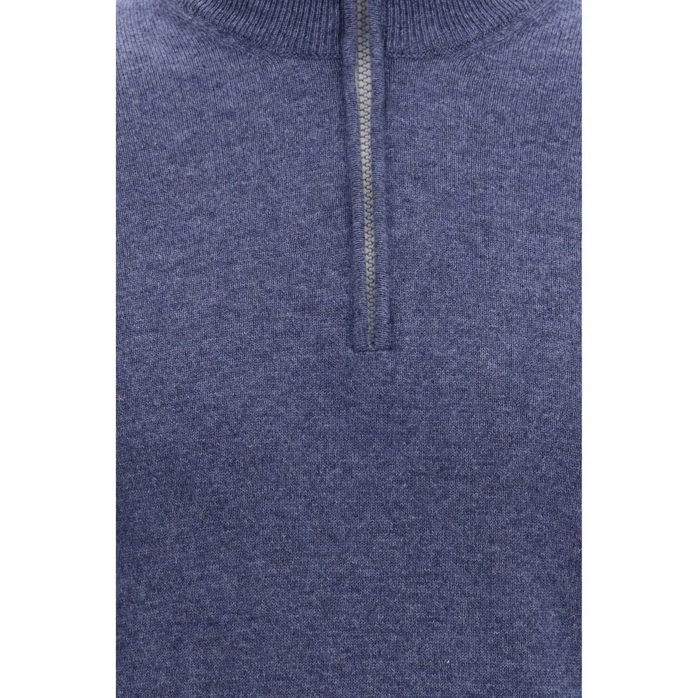 Brunello Cucinelli Blue Cashmere Sweater