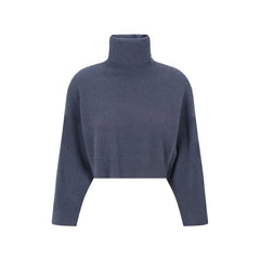 Brunello Cucinelli Blue Cashmere Turtleneck