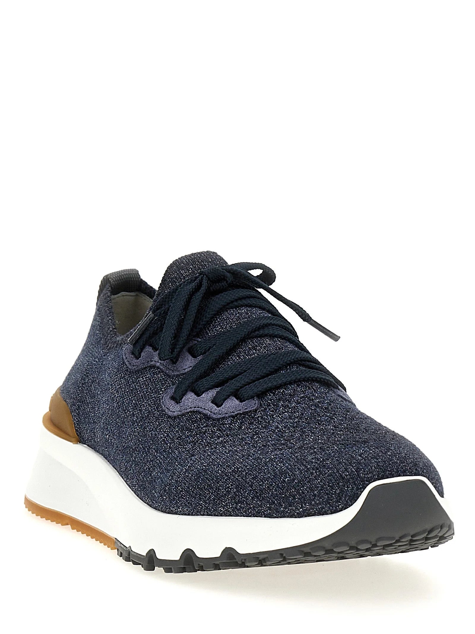 Brunello Cucinelli Blue Cotton Athletic Sneakers - EU 41 | US 8