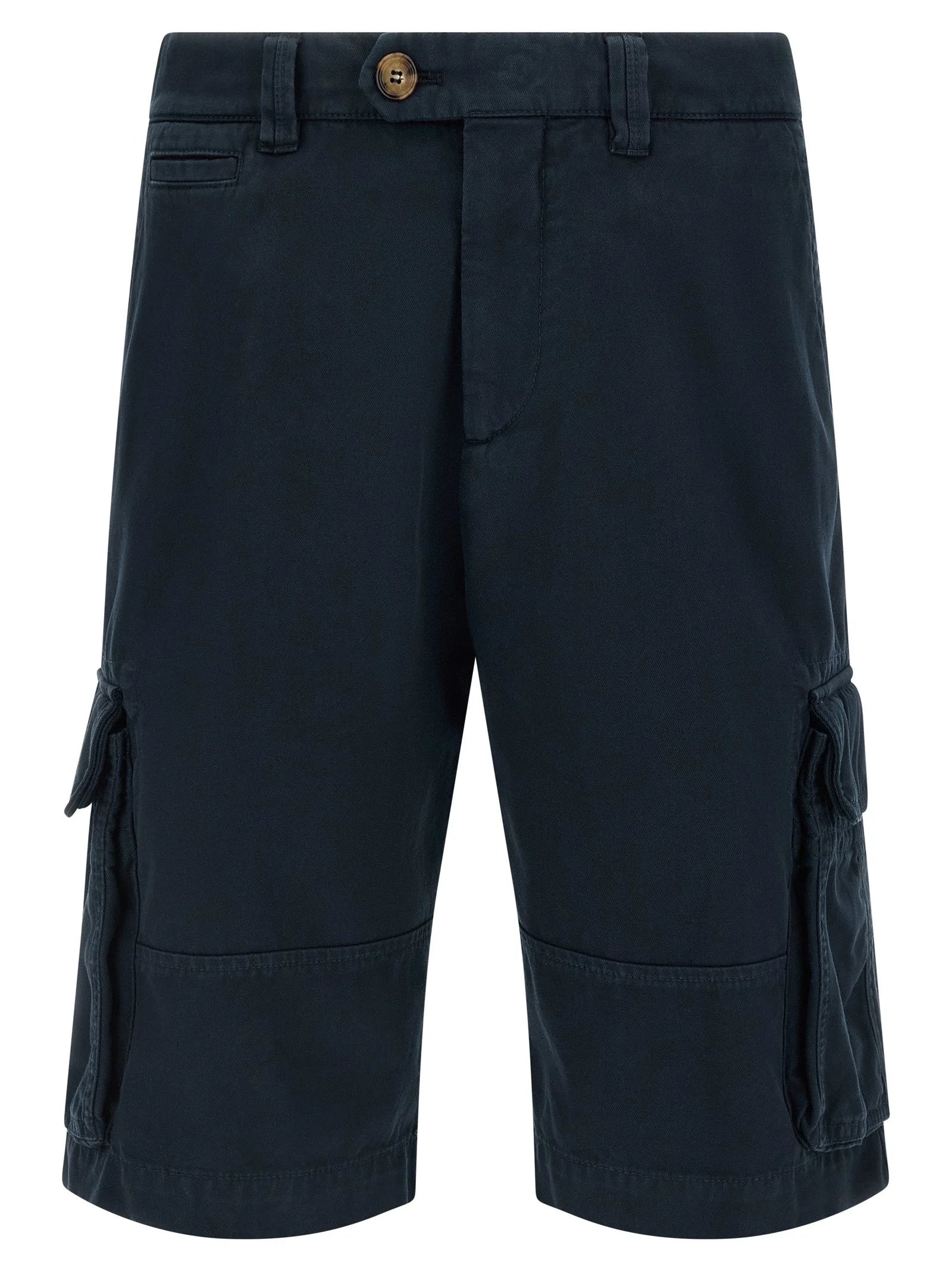 Brunello Cucinelli Blue Cotton Bermuda Shorts
