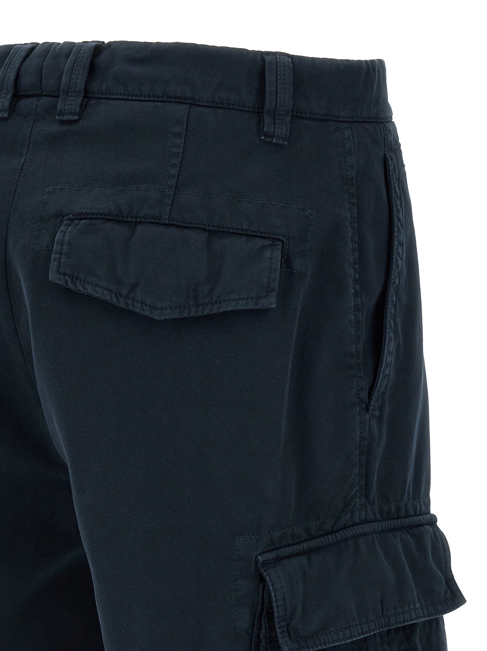Brunello Cucinelli Blue Cotton Bermuda Shorts