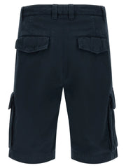 Brunello Cucinelli Blue Cotton Bermuda Shorts