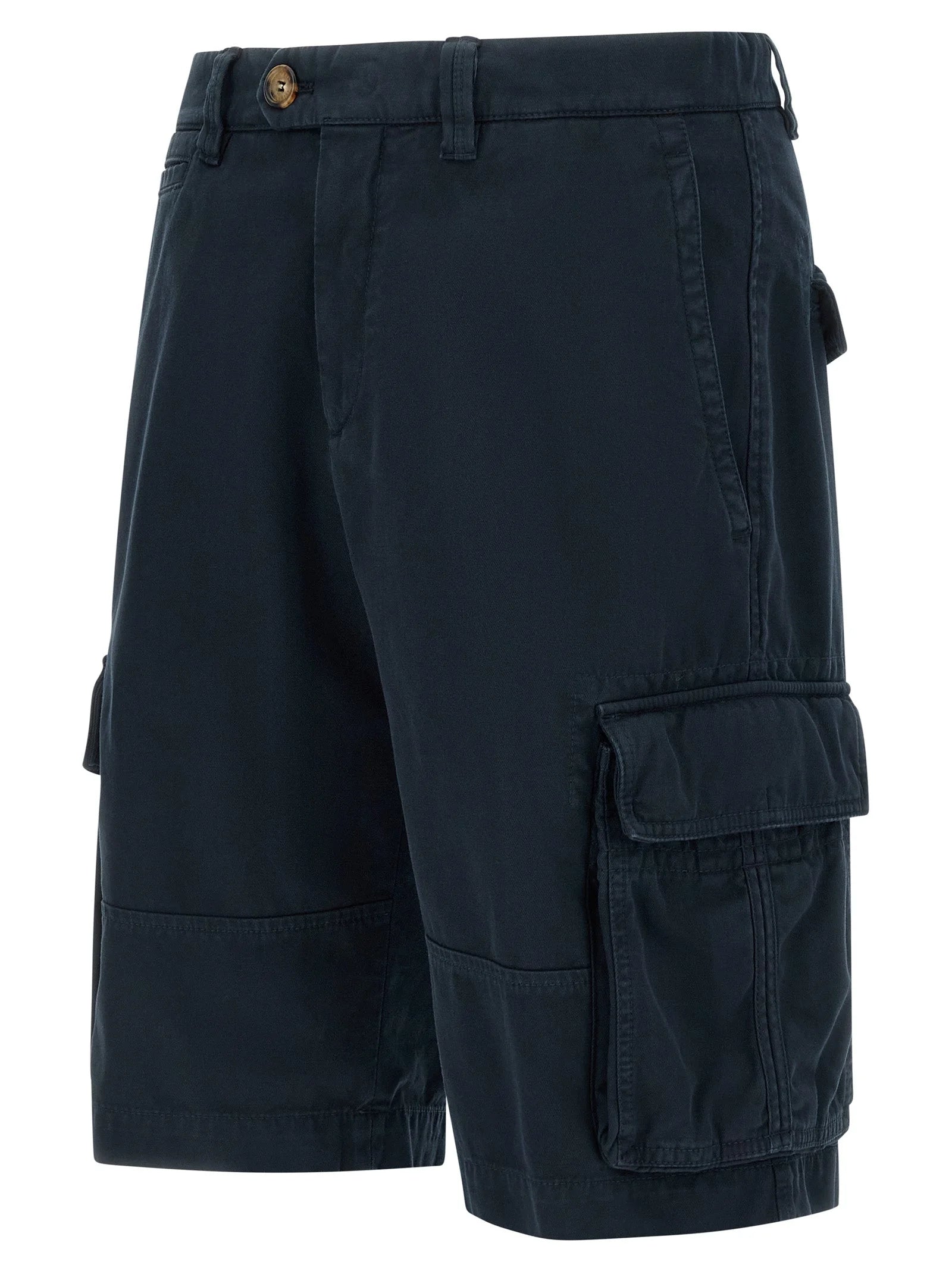 Brunello Cucinelli Blue Cotton Bermuda Shorts