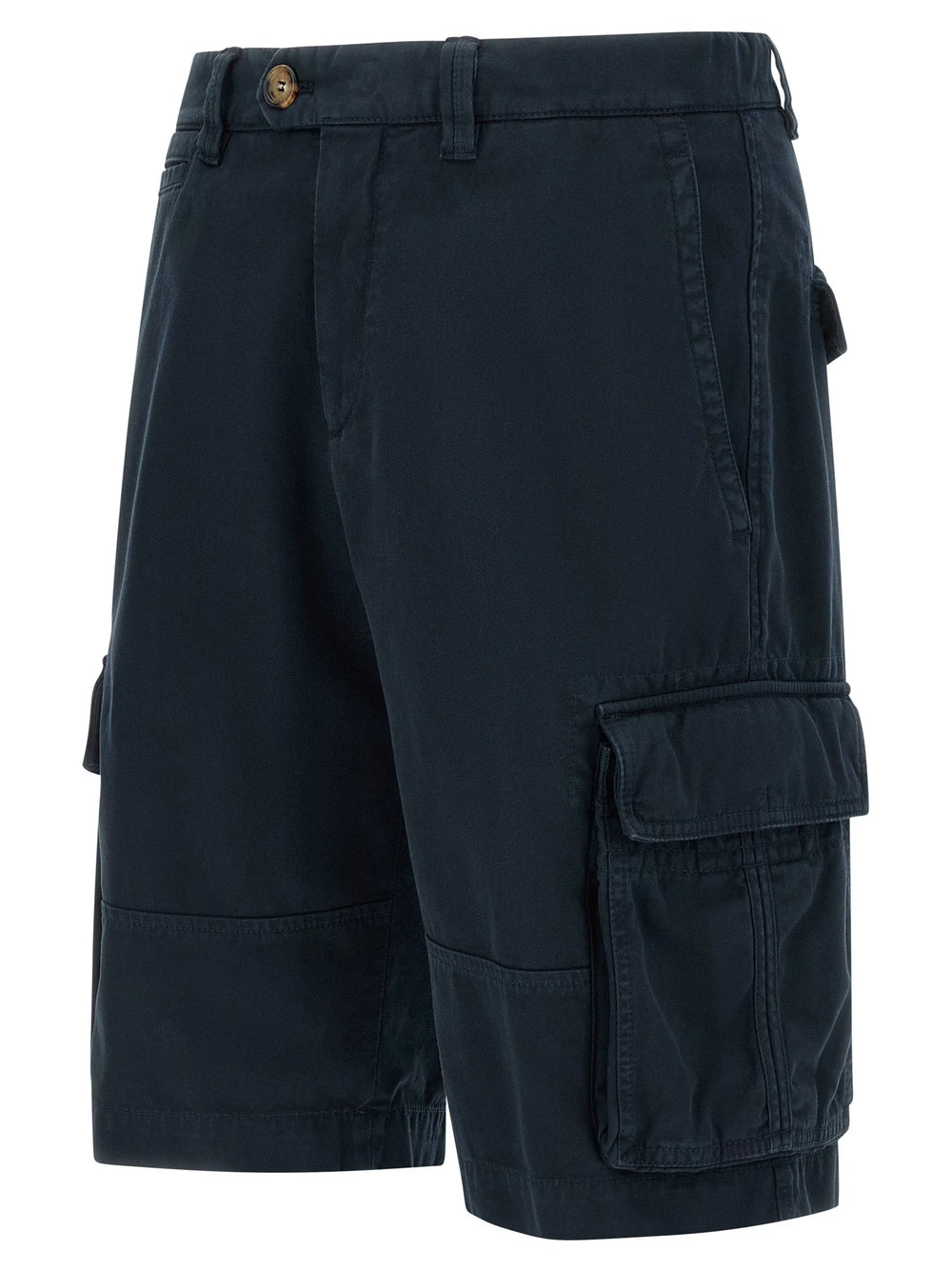 Brunello Cucinelli Blue Cotton Bermuda Shorts