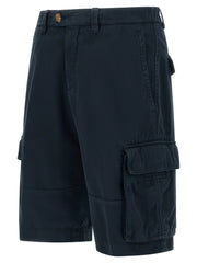 Brunello Cucinelli Blue Cotton Bermuda Shorts