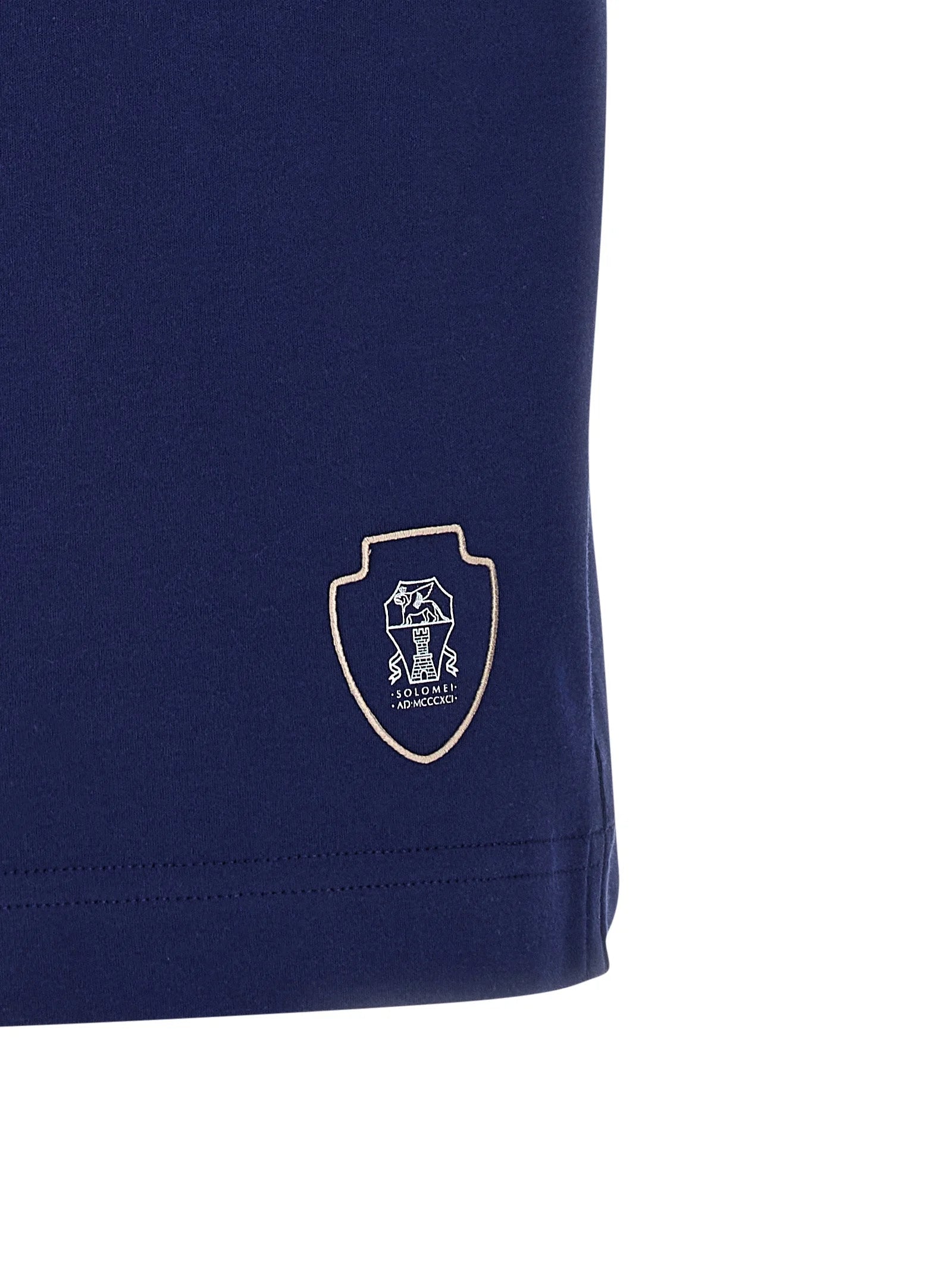 Brunello Cucinelli Modré Bavlněné Bermudy - XXL