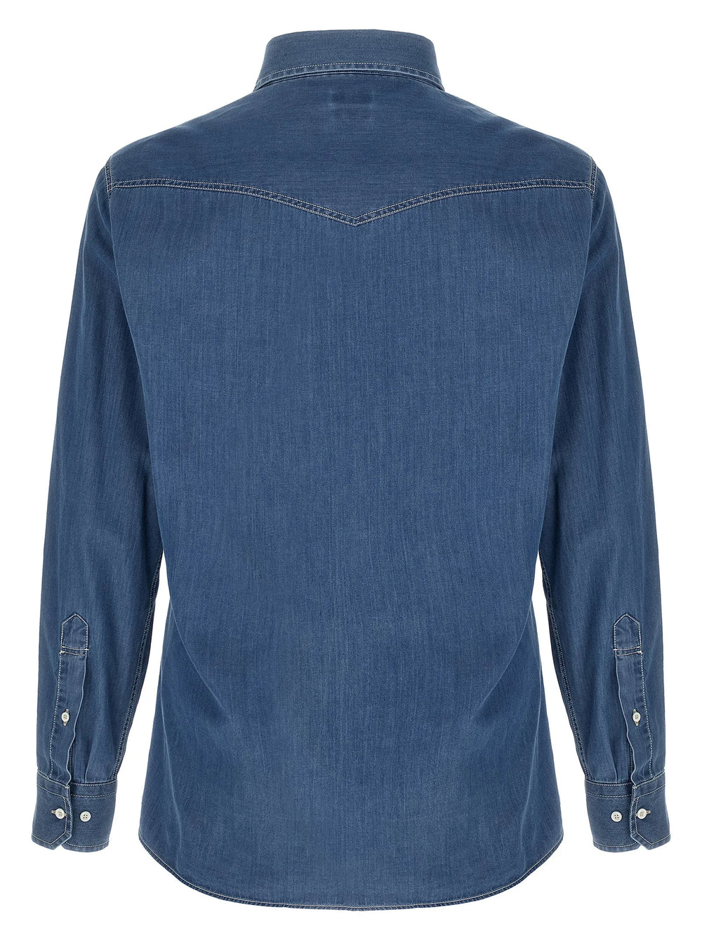 Brunello Cucinelli Blue Cotton Blouse